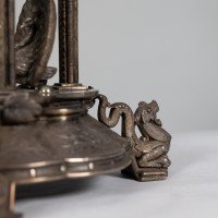 Elkington. Exhibition Quality Aesthetic Movement Silver Plated Oil Lamp. - Thumbnail 15
