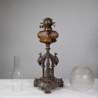 Elkington. Exhibition Quality Aesthetic Movement Silver Plated Oil Lamp. - Thumbnail 18