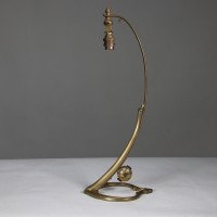 WAS Benson. An original pair of Brass Swan Table Lights. - Thumbnail 7