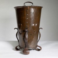 An Arts & Crafts Brass Coal Bucket - Thumbnail 4