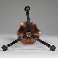 An Arts & Crafts Copper & Hand Wrought Iron Conical Flower Vase - Thumbnail 14