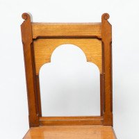 Bruce Talbert Attributed, a Pair of Gothic Revival Walnut Hall Chairs - Thumbnail 12