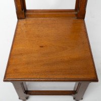 Bruce Talbert Attributed, a Pair of Gothic Revival Walnut Hall Chairs - Thumbnail 13