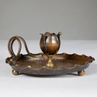 Carl Deffner. Germany. Arts & Crafts Copper Chamber Stick Candle Holder - Thumbnail 2