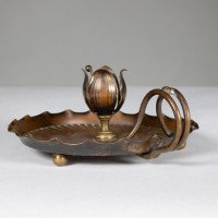 Carl Deffner. Germany. Arts & Crafts Copper Chamber Stick Candle Holder - Thumbnail 4