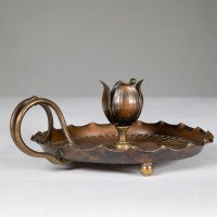 Carl Deffner. Germany. Arts & Crafts Copper Chamber Stick Candle Holder - Thumbnail 6