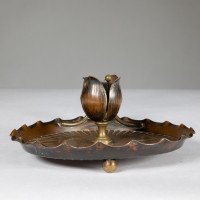 Carl Deffner. Germany. Arts & Crafts Copper Chamber Stick Candle Holder - Thumbnail 7