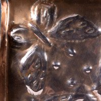 Arts & Crafts Copper Tray with Repousse Butterfly Decoration - Thumbnail 8