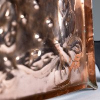 Arts & Crafts Copper Tray with Repousse Butterfly Decoration - Thumbnail 9