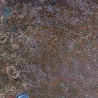 An Arts & Crafts Copper Tray Decorated with Swimming Fishes & Folded Wavy Edges - Thumbnail 5