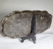 An Arts & Crafts Copper Tray Decorated with Swimming Fishes & Folded Wavy Edges - Thumbnail 11