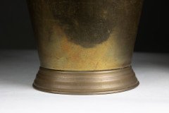 An Arts & Crafts Brass Champagne Bucket with Pierced Voysey Style Heart Decor - Thumbnail 17