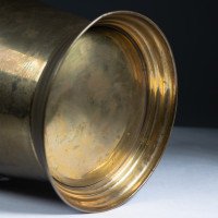 An Arts & Crafts Brass Champagne Bucket with Pierced Voysey Style Heart Decor - Thumbnail 18