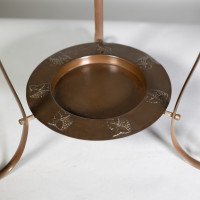 An Arts & Crafts Copper Cake Stand with Three Matching Copper Plates - Thumbnail 13