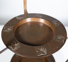 An Arts & Crafts Copper Cake Stand with Three Matching Copper Plates - Thumbnail 15