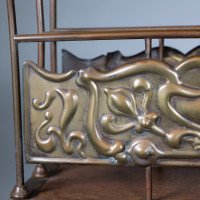 Townshends. Birmingham Brassfounders. An Arts & Crafts Revolving Tripod Magazine Rack - Thumbnail 8