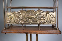 Townshends. Birmingham Brassfounders. An Arts & Crafts Revolving Tripod Magazine Rack - Thumbnail 7