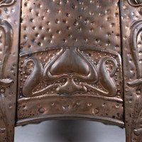 Arts & Crafts Glasgow School Copper Coal Box with Floral Decoration - Thumbnail 9