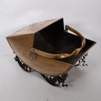 Dr. C. Dresser Attributed, for Benham & Froud a Brass & Wrought Iron Coal Box - Thumbnail 2