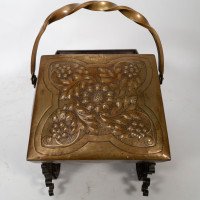 Dr. C. Dresser, attributed. For Benham & Froud a Brass & Wrought Iron Coal Box - Thumbnail 9