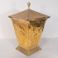 Birmingham Guild of Handicraft. Arts & Crafts Brass Coal Bucket - Thumbnail 2