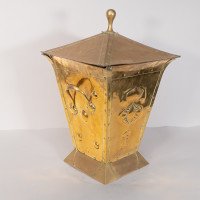 Birmingham Guild of Handicraft. Arts & Crafts Brass Coal Bucket - Thumbnail 8