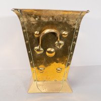Birmingham Guild of Handicraft. Arts & Crafts Brass Coal Bucket - Thumbnail 11