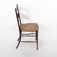 H. W. Batley. Collinson & Lock. Aesthetic Movement Side Chair with Floral Decor - Thumbnail 4
