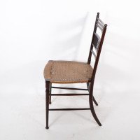 H. W. Batley. Collinson & Lock. Aesthetic Movement Side Chair with Floral Decor - Thumbnail 5