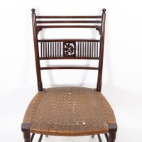 H. W. Batley. Collinson & Lock. Aesthetic Movement Side Chair with Floral Decor - Thumbnail 6