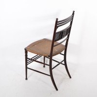 H. W. Batley. Collinson & Lock. Aesthetic Movement Side Chair with Floral Decor - Thumbnail 12
