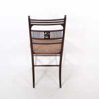 H. W. Batley. Collinson & Lock. Aesthetic Movement Side Chair with Floral Decor - Thumbnail 13
