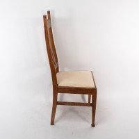 E. A. Taylor for Wylie & Lochhead. A Set of Four Arts & Crafts Oak Dining Chairs - Thumbnail 6