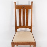 E. A. Taylor for Wylie & Lochhead. A Set of Four Arts & Crafts Oak Dining Chairs - Thumbnail 8