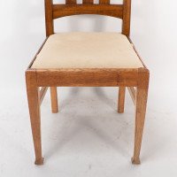 E. A. Taylor for Wylie & Lochhead. A Set of Four Arts & Crafts Oak Dining Chairs - Thumbnail 10