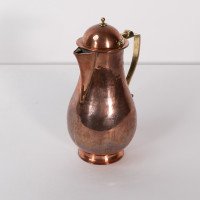 Birmingham Guild of Handicraft. An Arts & Crafts Copper & Brass Chocolate Jug - Thumbnail 4