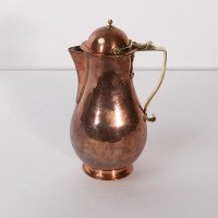 Birmingham Guild of Handicraft. An Arts & Crafts Copper & Brass Chocolate Jug - Thumbnail 5