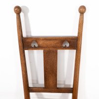 Shapland & Petter. Arts & Crafts Oak Desk or Side Chair with Pierced Hearts - Thumbnail 8