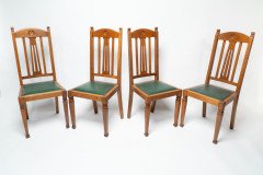 Shapland & Petter, Set of Four Arts & Crafts Oak Dining Chairs - Thumbnail 2