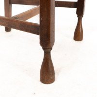 Liberty & Co. Attributed, Set of 3 Dining Chairs with Voysey Style Inlaid Pewter Heart - Thumbnail 14