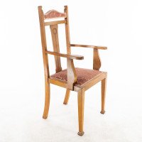 Wylie & Lochhead Glasgow. A Set of Six Arts & Crafts Oak Dining Chairs - Thumbnail 5