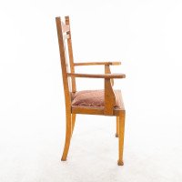 Wylie & Lochhead Glasgow. A Set of Six Arts & Crafts Oak Dining Chairs - Thumbnail 8