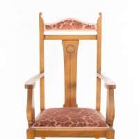 Wylie & Lochhead Glasgow. A Set of Six Arts & Crafts Oak Dining Chairs - Thumbnail 10