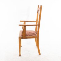 Wylie & Lochhead Glasgow. A Set of Six Arts & Crafts Oak Dining Chairs - Thumbnail 9