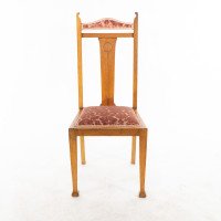 Wylie & Lochhead Glasgow. A Set of Six Arts & Crafts Oak Dining Chairs - Thumbnail 12