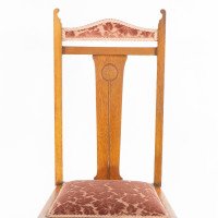 Wylie & Lochhead Glasgow. A Set of Six Arts & Crafts Oak Dining Chairs - Thumbnail 16