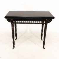 Gillows attributed. An Aesthetic Movement Ebonised games and card table - Thumbnail 2