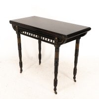 Gillows attributed. An Aesthetic Movement Ebonised games and card table - Thumbnail 4