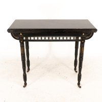 Gillows attributed. An Aesthetic Movement Ebonised games and card table - Thumbnail 5