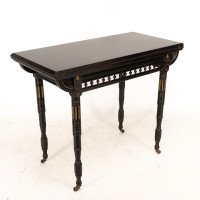 Gillows attributed. An Aesthetic Movement Ebonised games and card table - Thumbnail 6